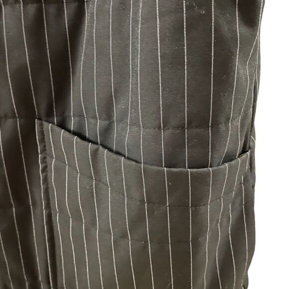Anne Klein ~ Black with white Pinstripes Vest ~ Caramel colored lining~ size M - Picture 4 of 12